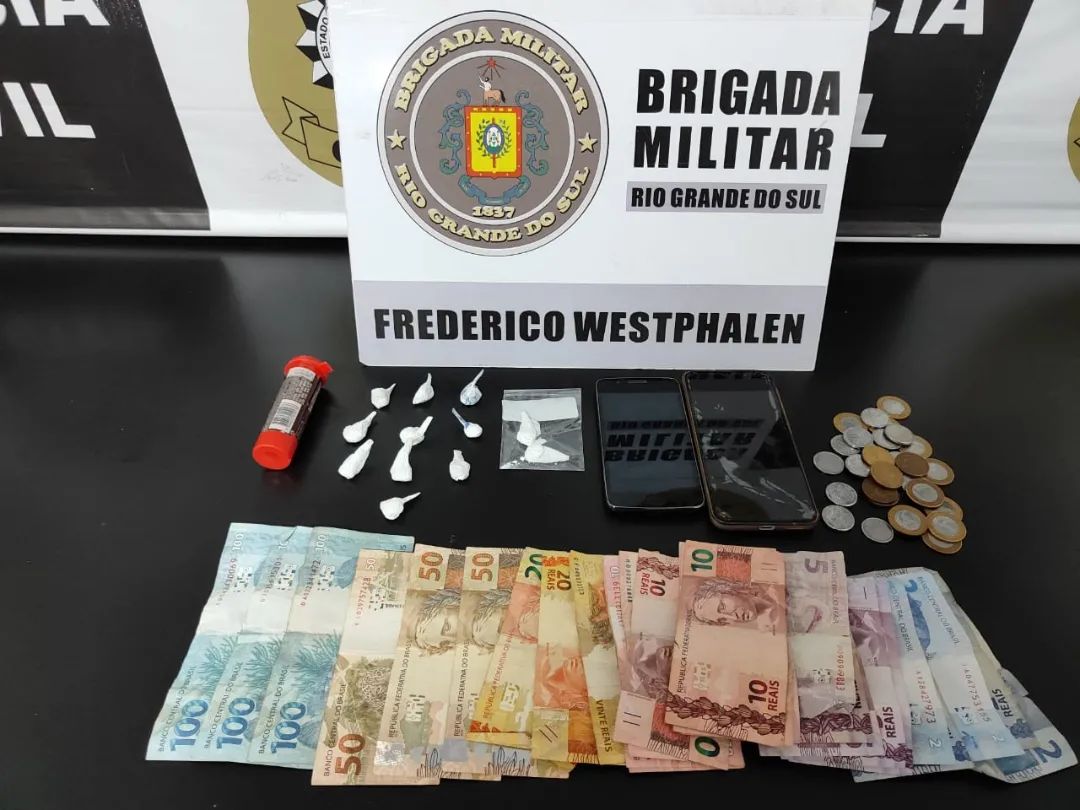 Brigada Militar prende casal por tráfico de drogas em Frederico Westphalen