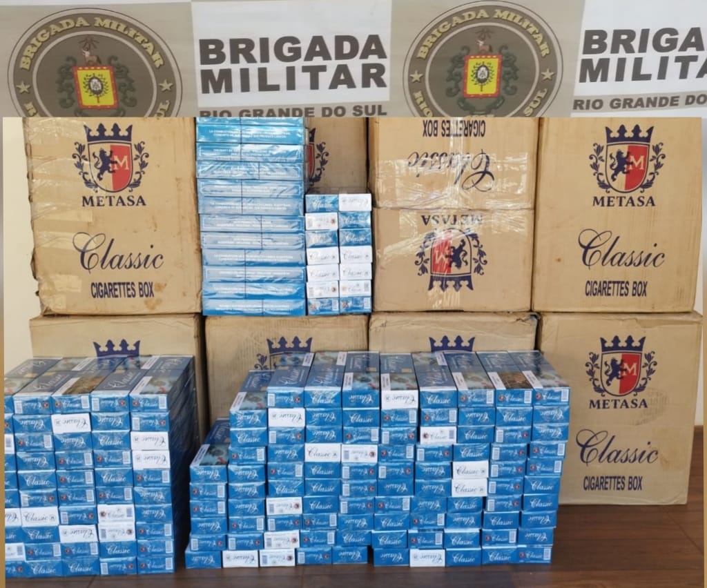 Mais uma carga de cigarro contrabandeado é interceptada pela Brigada Militar em Horizontina