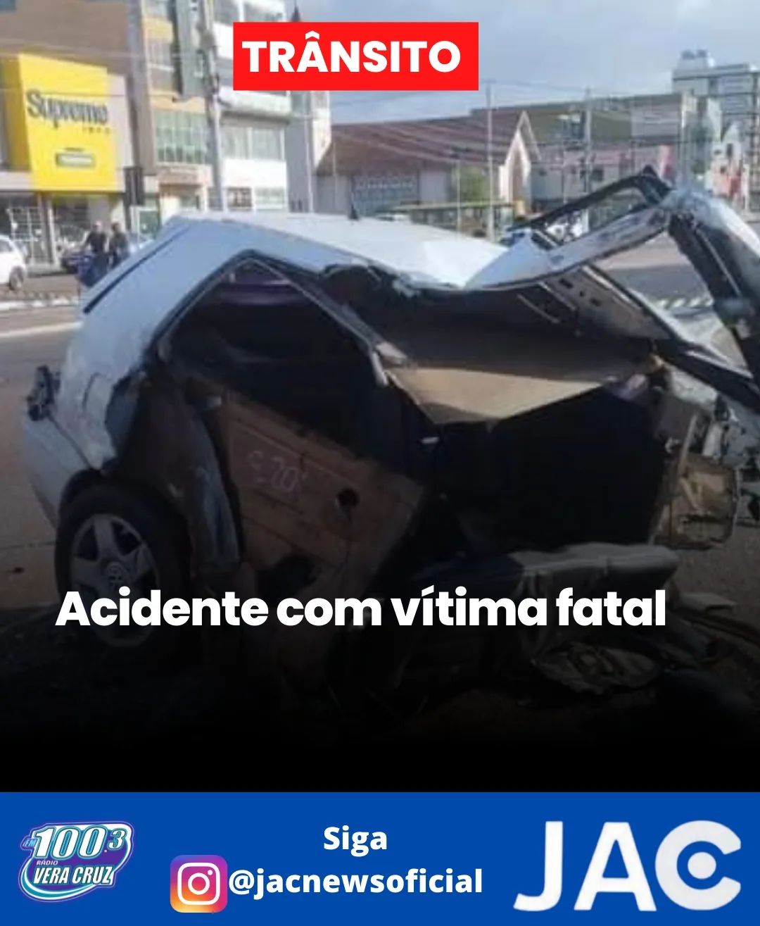 VEÍCULO PARTE AO MEIO EM ACIDENTE E CONDUTOR MORRE NO RS