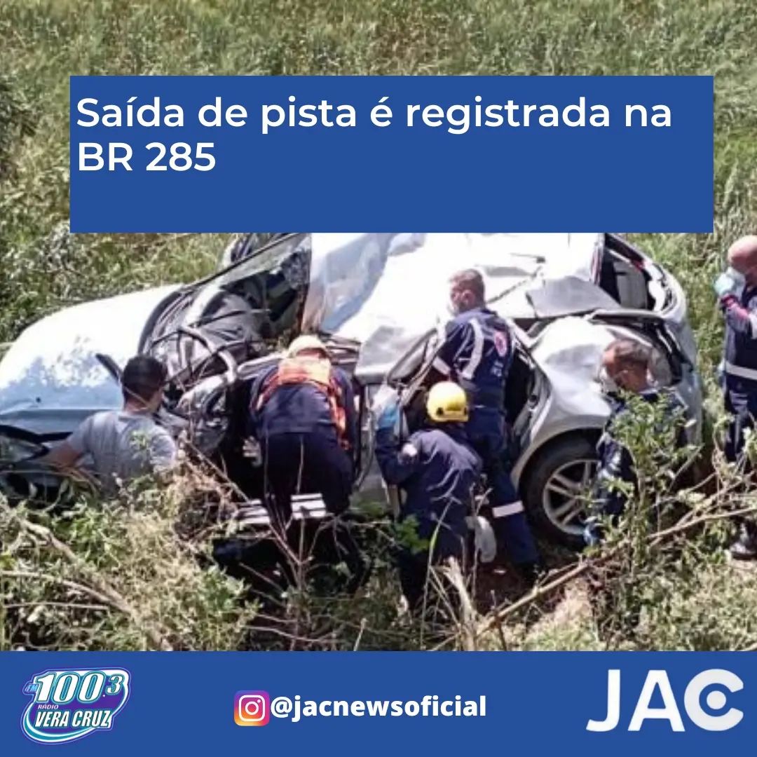 Saída de pista é registrada na BR 285