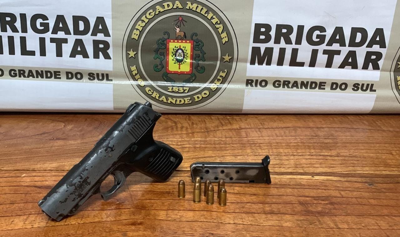 Homem com antecedentes é preso portando arma de fogo em Horizontina