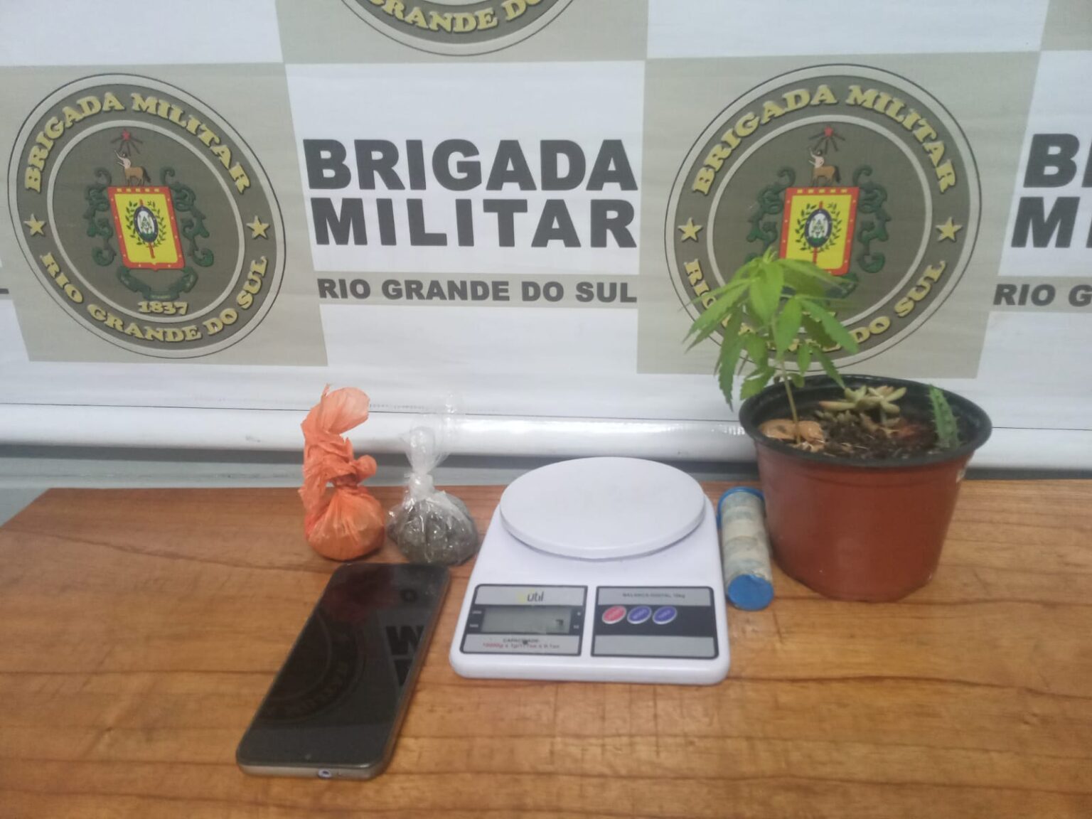 Brigada Militar apreende drogas em Horizontina