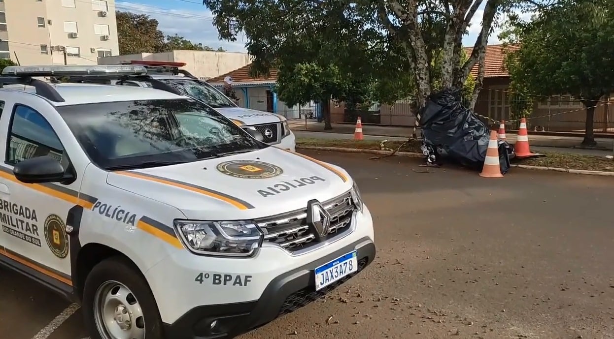 MOTOCICLISTA MORRE EM ACIDENTE NO CENTRO DE HORIZONTINA